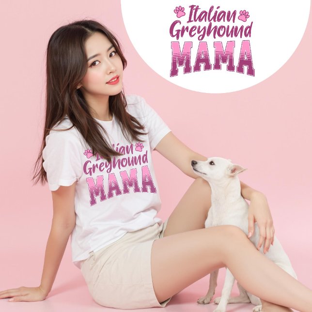 Camiseta Regalo italiano "Mamá Iggy" para mamá de perro (Italian Greyhound Mama Iggy Gift for Dog Mom T-Shirt.)