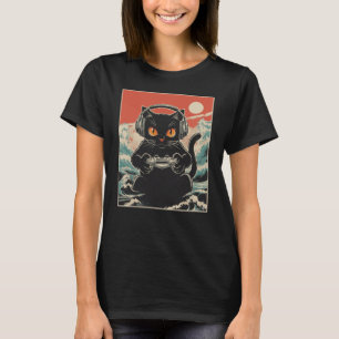 Camiseta Regalo japonés de juegos de anime lindo Kawaii Cat