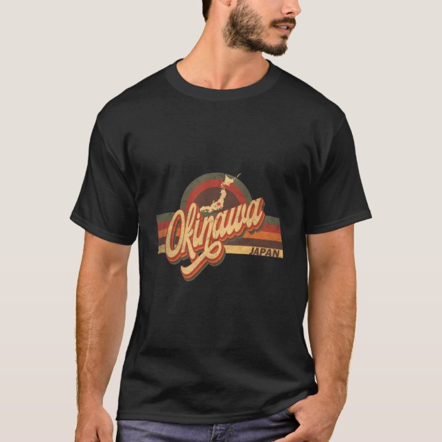 Camiseta Regalo japonés Kanigawa Retro Vintage de Okinawa (Anverso)