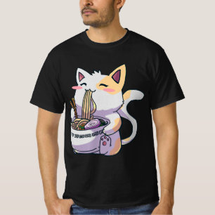 Camiseta Regalo japonés Ramen Cat Kawaii Anime