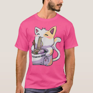Camiseta Regalo japonés Ramen Cat Kawaii Anime