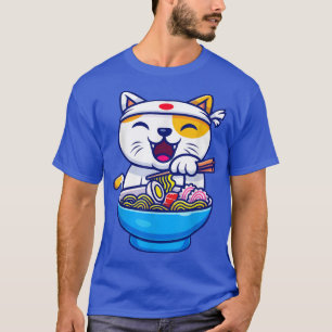 Camiseta Regalo japonés Ramen Cat Kawaii Anime 1202