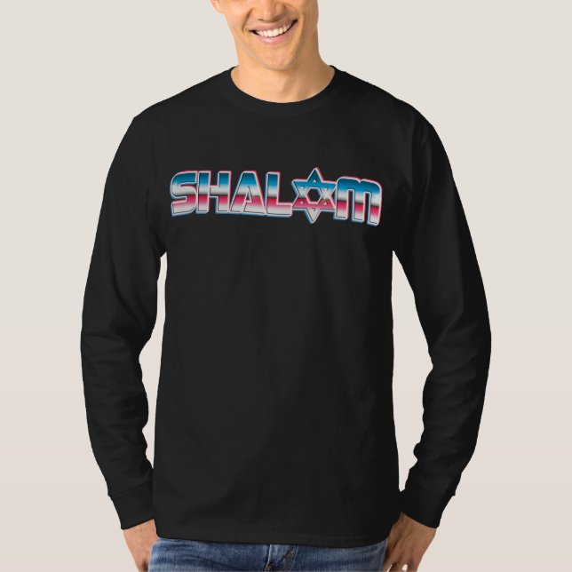 Camiseta Regalo judío retro Shalom Hebreo Paz y Armonía (Anverso)