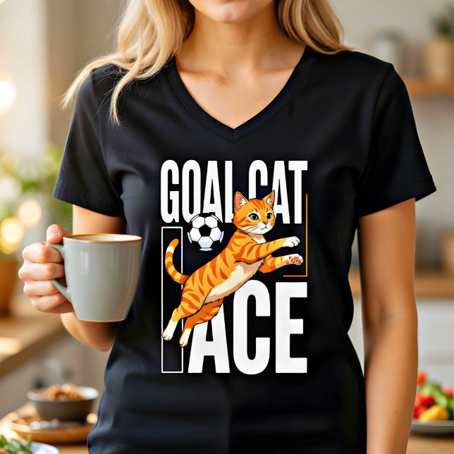 Camiseta Regalo lindo de gato de fútbol (Subido por el creador)