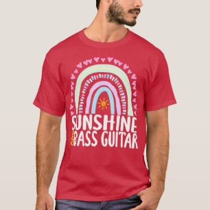 Camiseta Regalo lindo de la guitarra del bajo y la luz del 