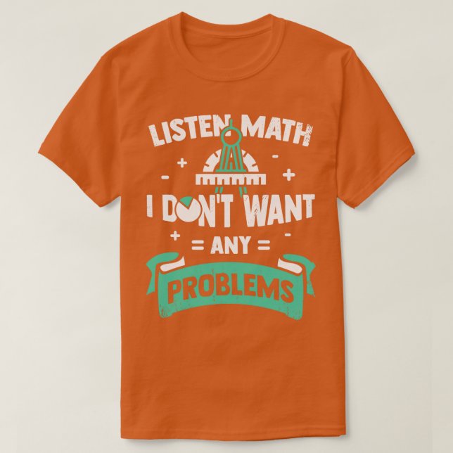 Camiseta Regalo matemático del profesor de matemáticas (Diseño del anverso)