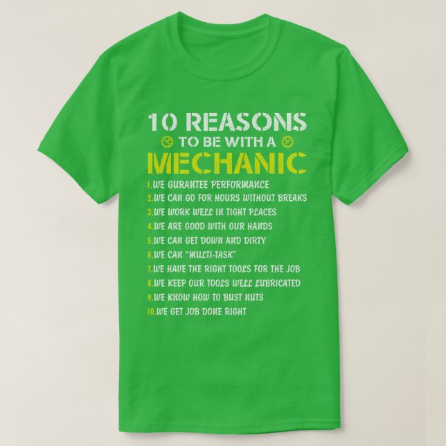 Camiseta Regalo mecánico de coches (Diseño del anverso)