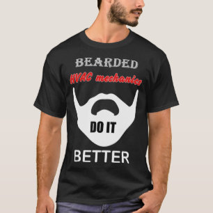 Camiseta Regalo mecánico de HVAC con barba, mejor chiste di