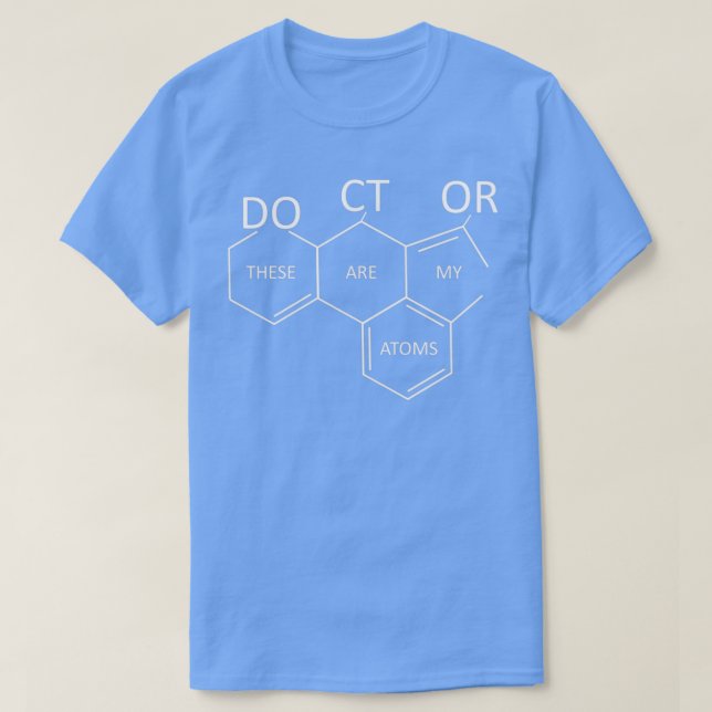Camiseta Regalo médico médica para Médicas Átomos de químic (Diseño del anverso)