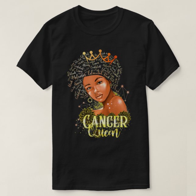 Camiseta Regalo Melanin de Afro Sólidos Sólidos de Reina de (Diseño del anverso)