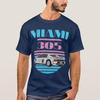 Camiseta Regalo Miami 305 Vintage Florida City Beach 80