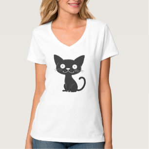 Camiseta Regalo minimalista para amantes de gatos de dibujo