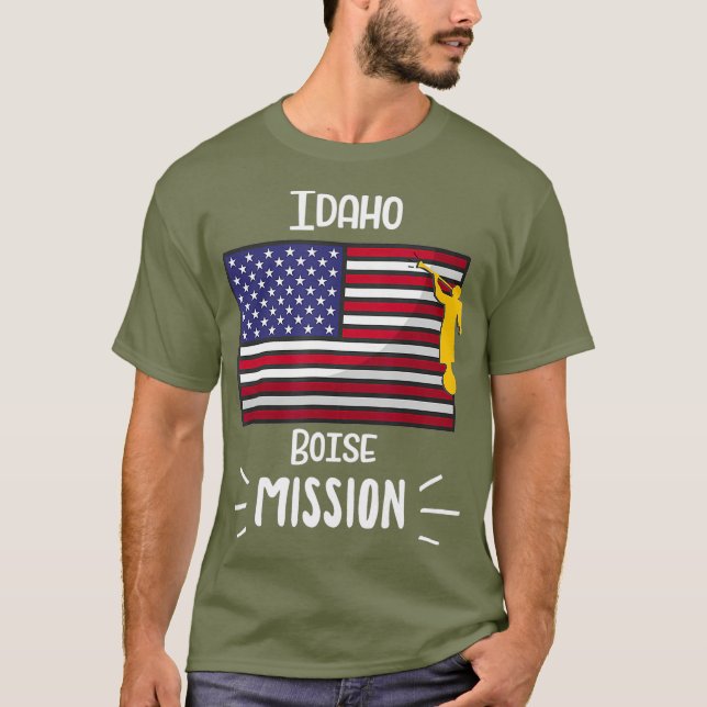 Camiseta Regalo misionero de la misión de Idaho Boise Mormo (Anverso)