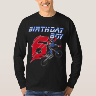 Camiseta Regalo Motocross 6ª de 6 años de edad en bicicleta