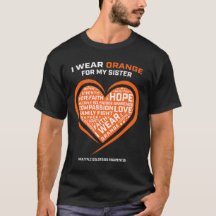 Camiseta Regalo Ms Apparel Naranja Hermana Esclerosis múlti