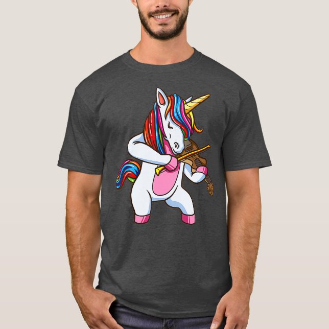 Camiseta Regalo musical del violinista Unicorn Viola Player (Anverso)