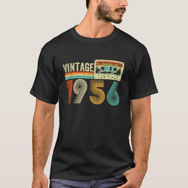 Camiseta Regalo nacido en 1956 70 años de edad 70 años pres (Anverso)
