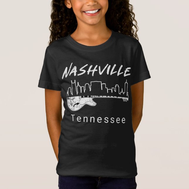 Camiseta Regalo Nashville de recuerdo de música de guitarra (Anverso)