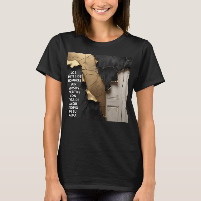 Camiseta Regalo(Nombre)Límites = Amor Propio en Mayúscula  (Anverso)