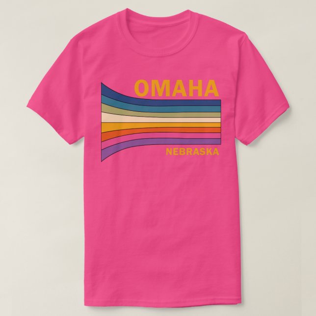 Camiseta Regalo Omaha Nebraska de la época retro de los año (Diseño del anverso)