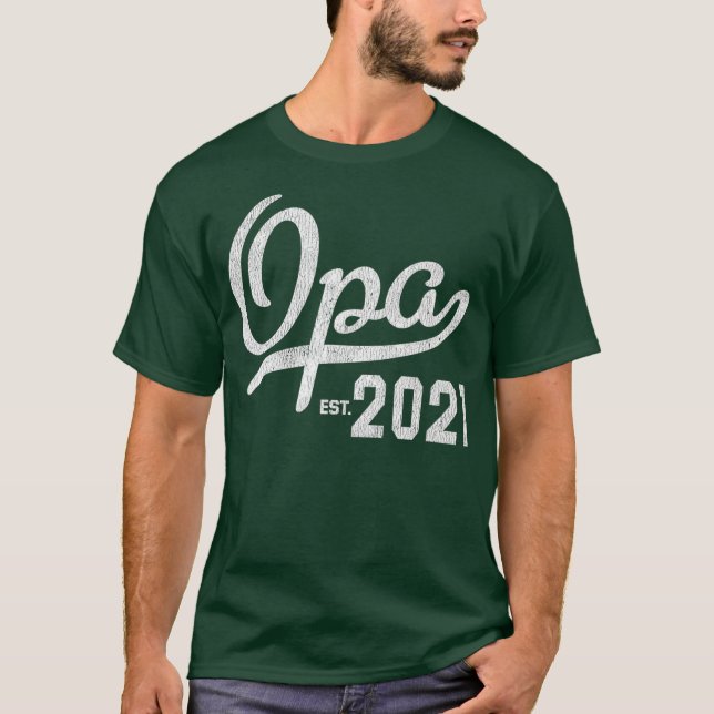 Camiseta Regalo Opa Opa 2021 por primera vez para hombres (Anverso)