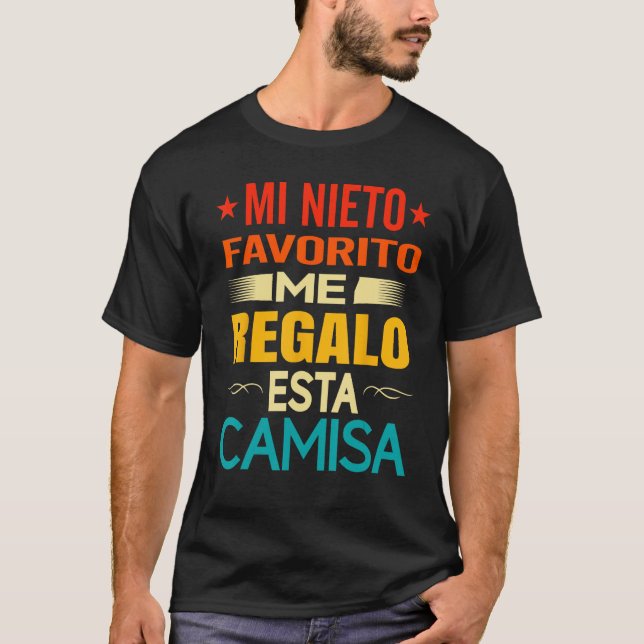 Camiseta Regalo Para Abuelo De Nieto Español Día Del Padre (Anverso)