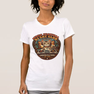Camiseta Regalo para amante de gatos DJ Festival de Música