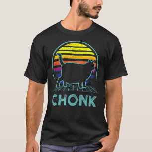 Camiseta Regalo para amante de gatos gordos retro Ama a los