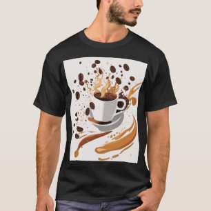 Camiseta Regalo para amante del café Grano de café geométri