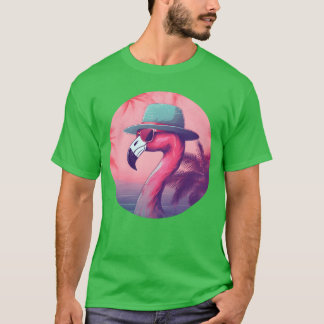 Camiseta Regalo para amantes de flamencos retro al estilo d