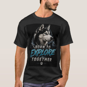 Camiseta ❄️ Regalo para amantes de perros de aventura Husky