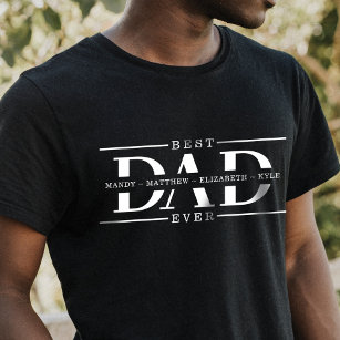 Camiseta Regalo Para El Mejor Papá Que Nunca Nombres Person