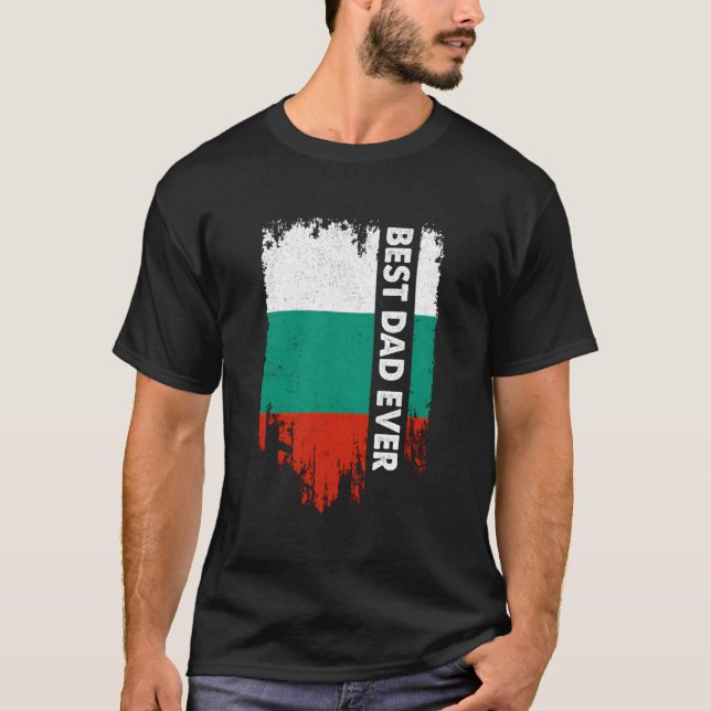 Camiseta Regalo Para El Papá Búlgaro Mejor Papá Búlgaro De  (Anverso)