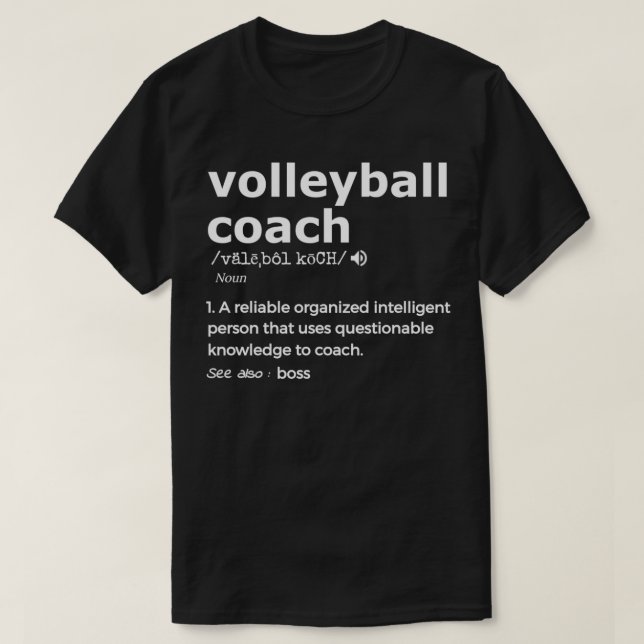 Camiseta Regalo para entrenadores de voleibol y entrenadore (Diseño del anverso)