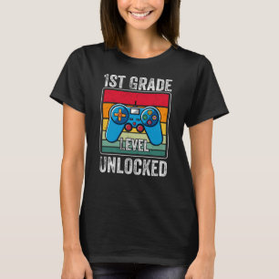 Camiseta Regalo para estudiantes de primer grado desbloquea