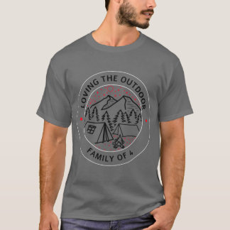 CAMISETA REGALO PARA FAMILIA DE 4 AMANTES DEL AIRE LIBRE