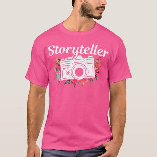 Camiseta Regalo para Fotógrafo Narrador de Historias Flores