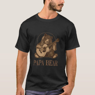 Camiseta Regalo Para Guitarista Guitarista Papa Bear Gracio