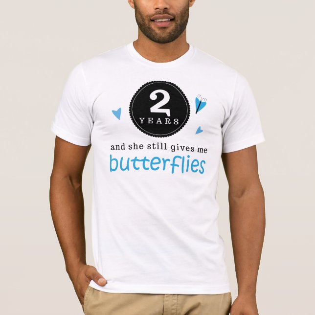 Camiseta Regalo para la mariposa del 2º aniversario del Bod (Anverso)