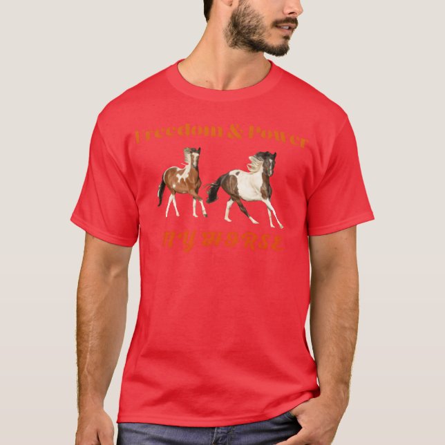 Camiseta Regalo para los amantes de caballos libres montand (Anverso)
