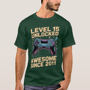 Camiseta Regalo para niño de 15 años cumpleaños Nivel 15 Ju