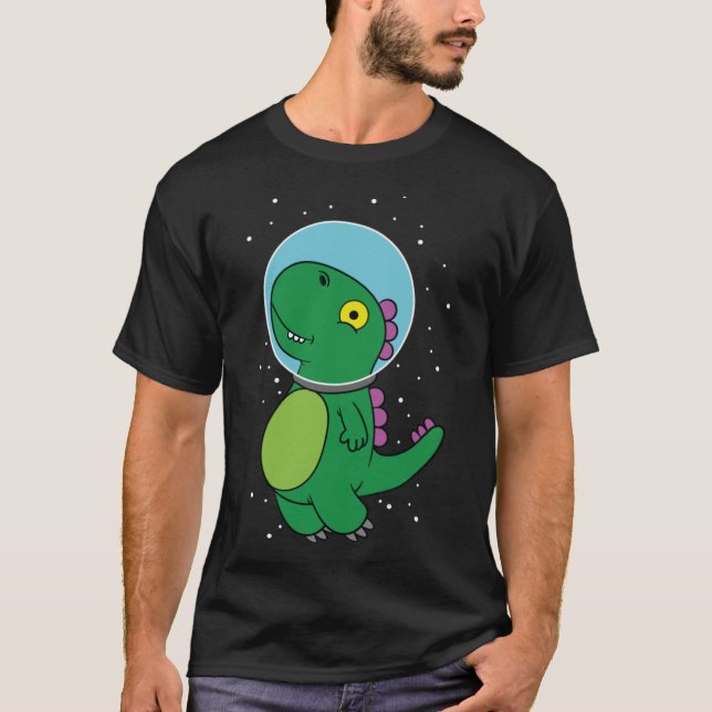 Camiseta Regalo para niños de astronautas de dinosaurios pa (Anverso)