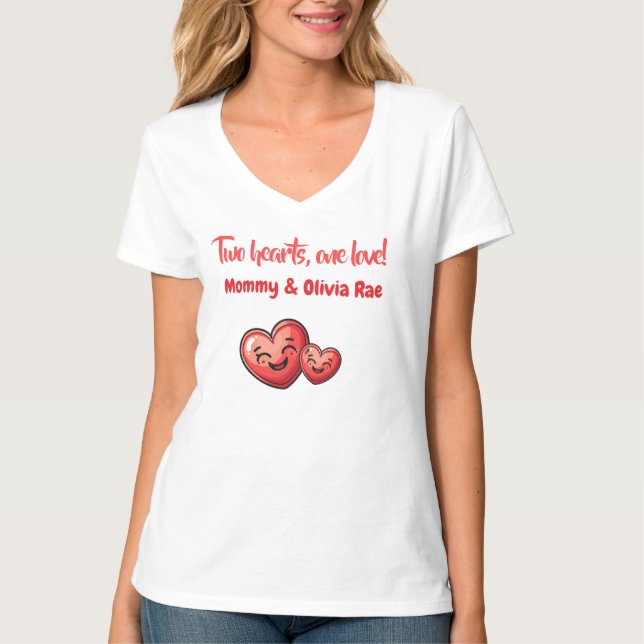 Camiseta Regalo para nueva mami, ojos familiares coincident (Anverso)