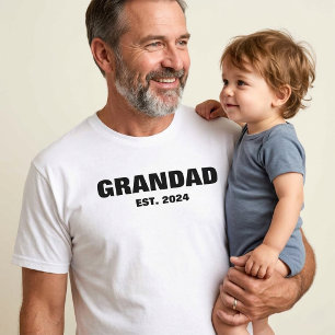 Camiseta Regalo para Nuevo Abuelo Fecha de Establecimiento