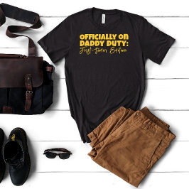 Camiseta Regalo para nuevo papá Letra amarilla con eslogan 