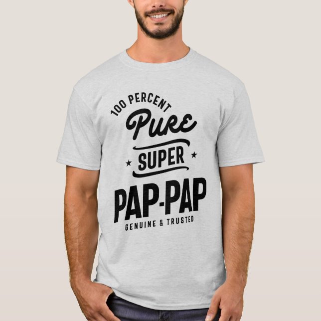 Camiseta Regalo para Pap Pure Super Pap-Pap (Anverso)