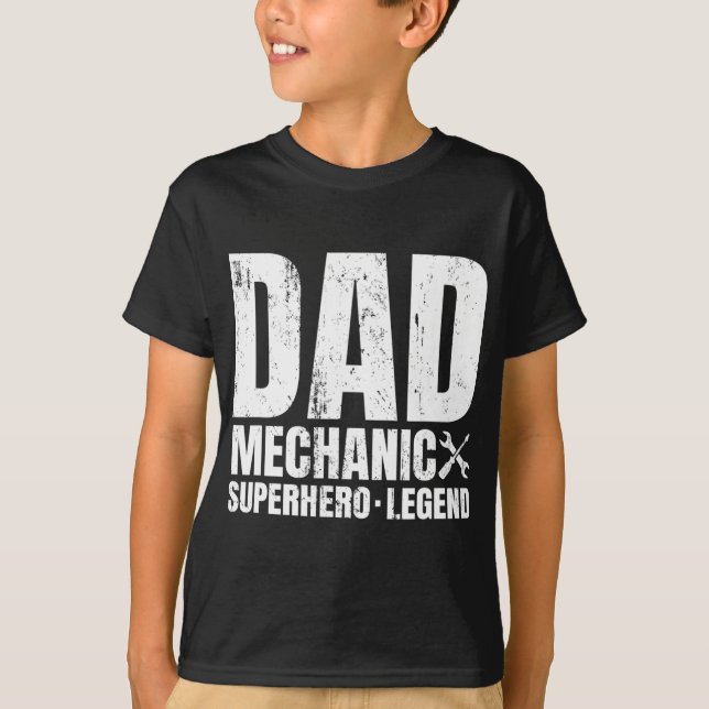 Camiseta Regalo Para Papá Mecánico De La Hija - Familia Gra (Anverso)