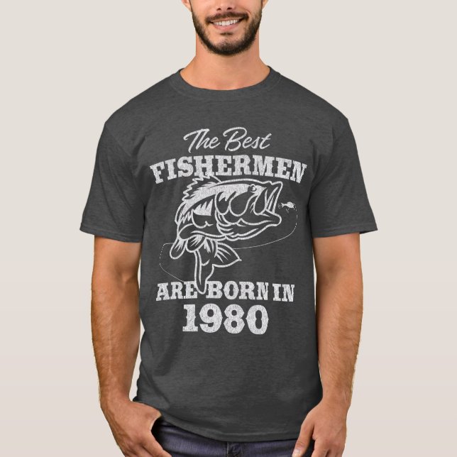 Camiseta Regalo para pescador de 41 años 1980 41st (Anverso)