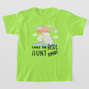 Camiseta Regalo para sobrina Elefante lindo bajo un paragua