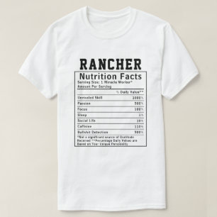 Camiseta Regalo para trabajador de datos nutricionales de F